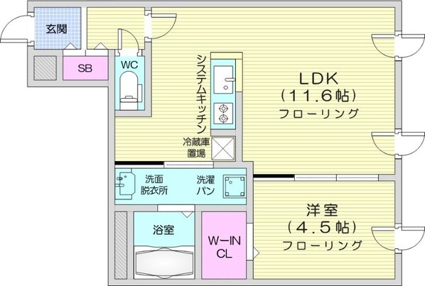 南郷７丁目駅 徒歩2分 5階の物件間取画像